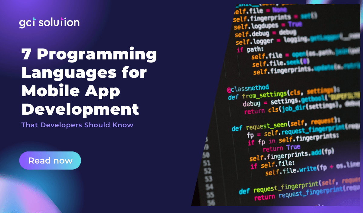 gct solution programming languages for mobile app development
